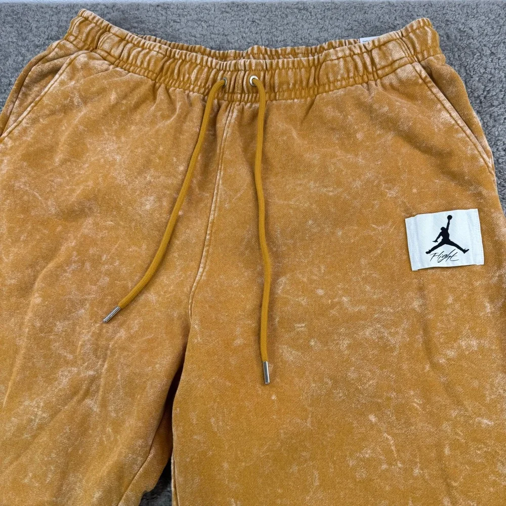 Jordan Essentials Flight Mens Acid Wash Fleece Pants Mustard DR3089-712 XXL NWT